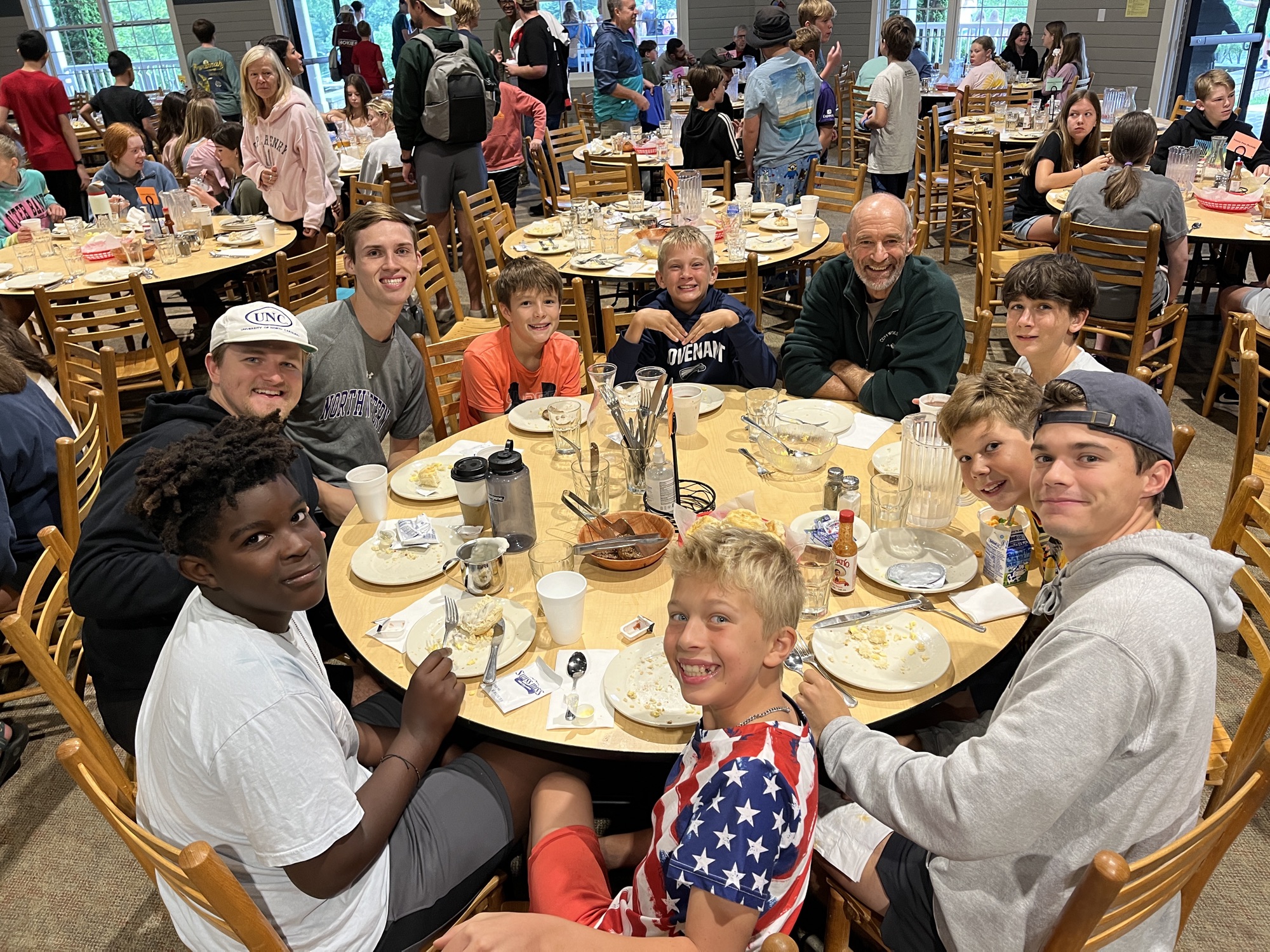 Youth retreat dinner