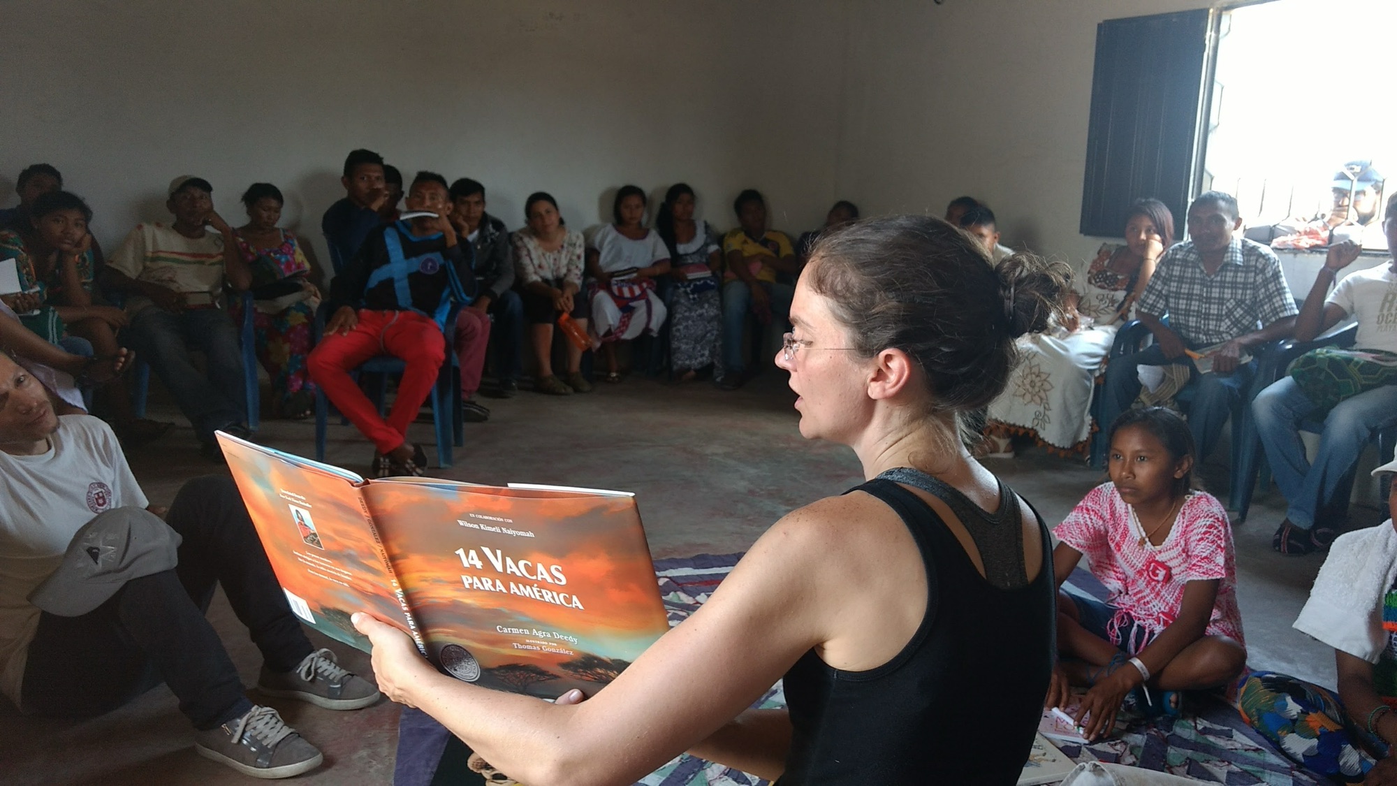 Ginny Enciso teaching literacy in Colombia
