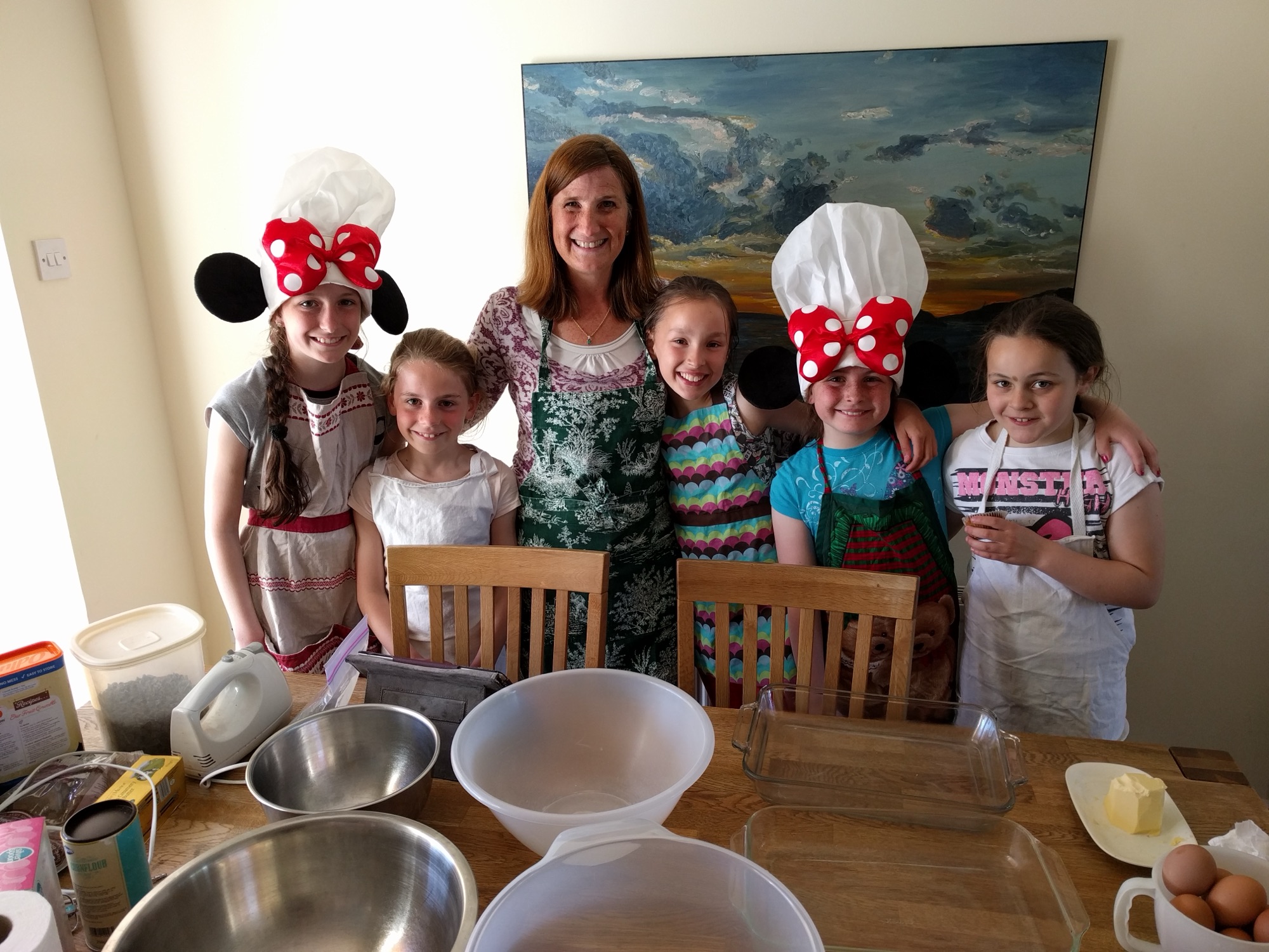 Vicki’s baking day with neighbor girls