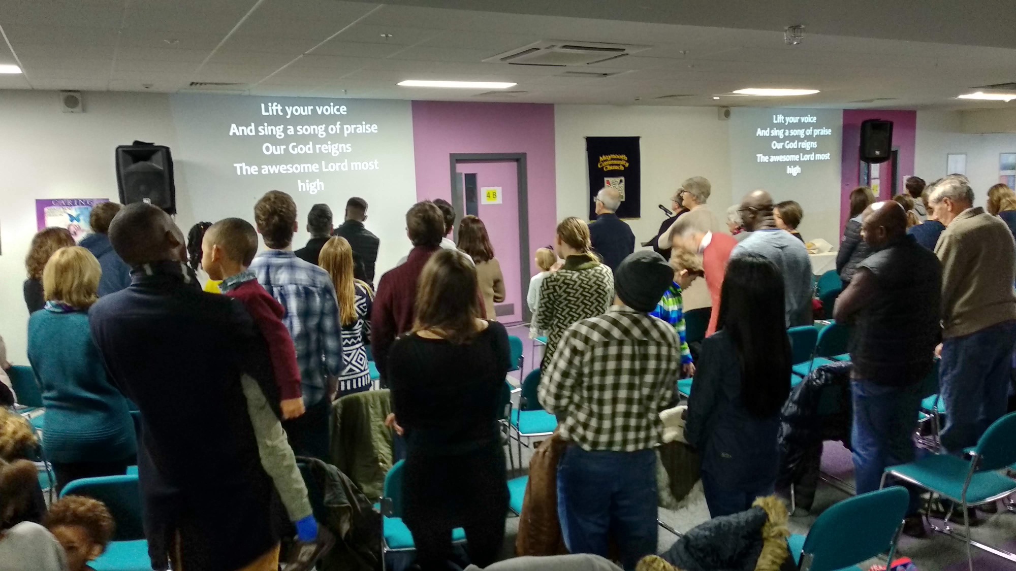 A worship service in Ireland