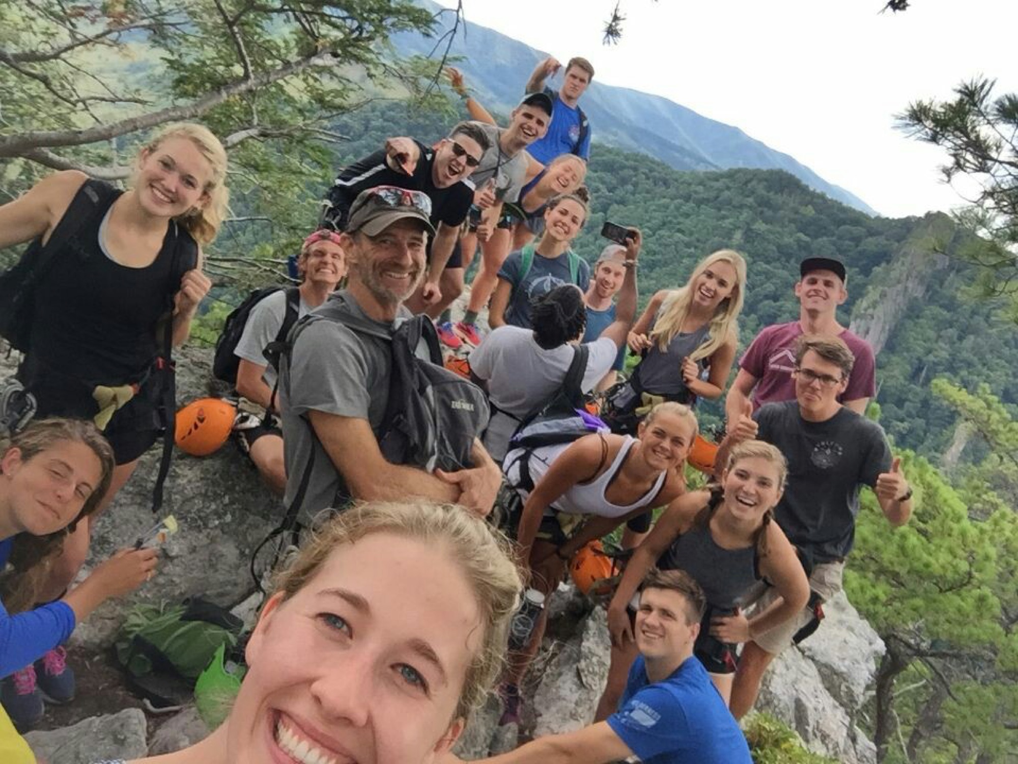 Fellows on a mountain hike
