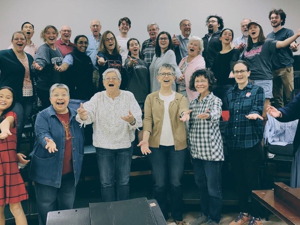 The Trinity choir poses for a photo.