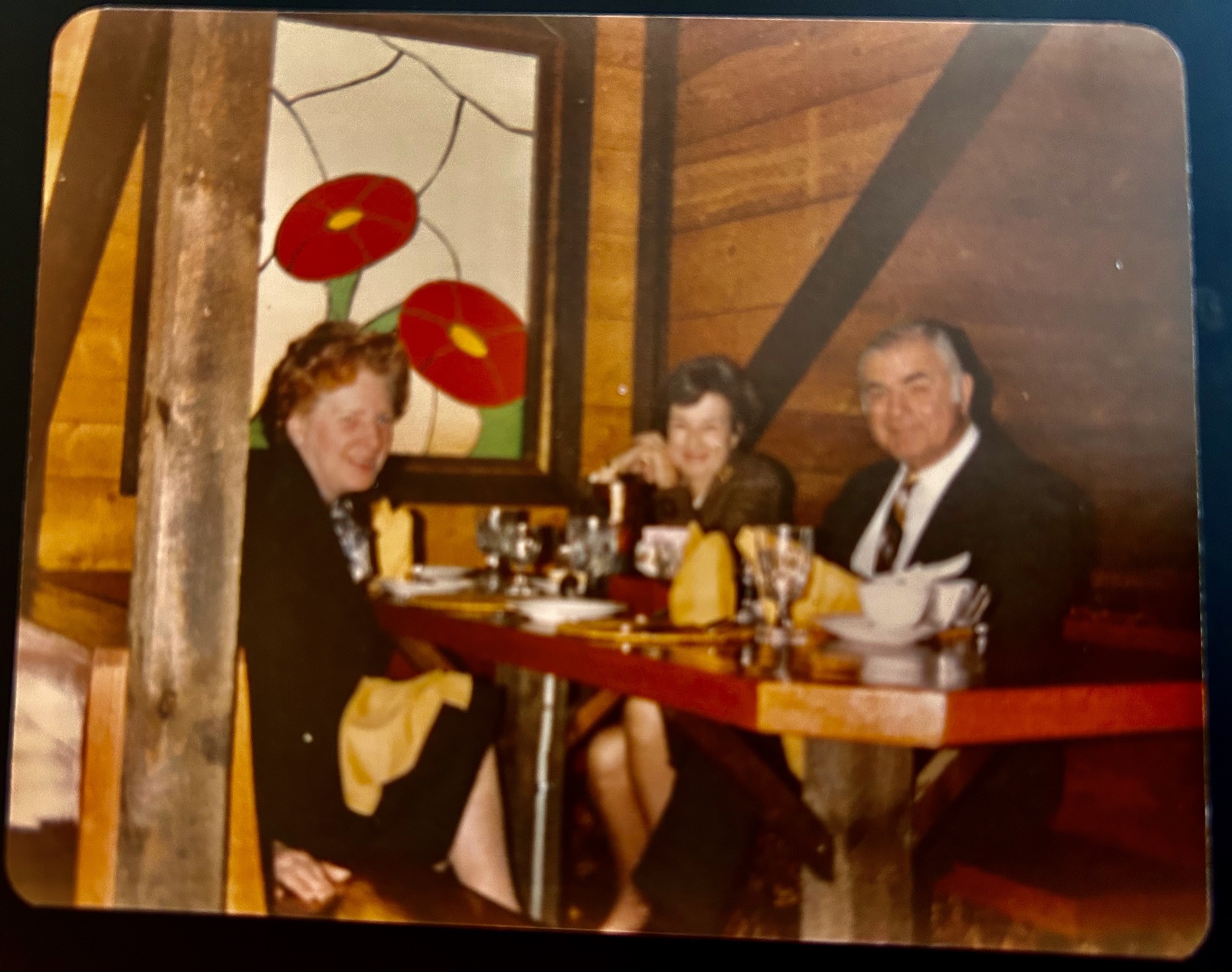 Mary Churchill at a restaurant